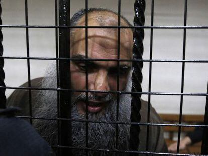 Abu Qatada en los juzgados de Amm&aacute;n tras su absoluci&oacute;n.