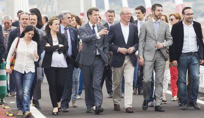 Inauguraci&oacute;n del puente sobre la r&iacute;a de Noia.