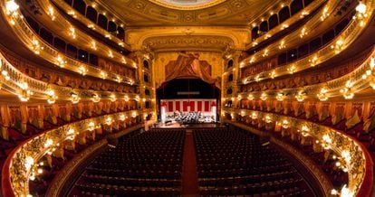 La sala principal del teatro Colón de Buenos Aires. 