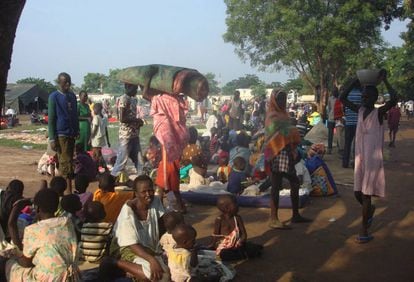 Desplazados por los enfrentamientos armados en Yuba, Sudán del Sur.