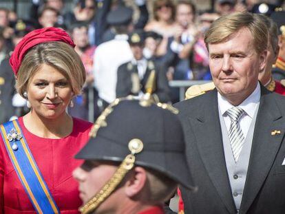 M&aacute;xima y Guillermo Alejandro de Holanda, durante la apertura del a&ntilde;o parlamentario en Holanda, a mitades de septiembre.