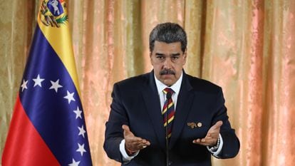 Nicolás Maduro, durante un acto este miércoles en Caracas.