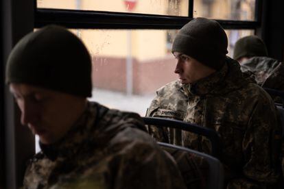 Soldados ucranios, el pasado marzo en Lviv.