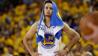 Stephen Curry, tras una derrota de los Warriors.  