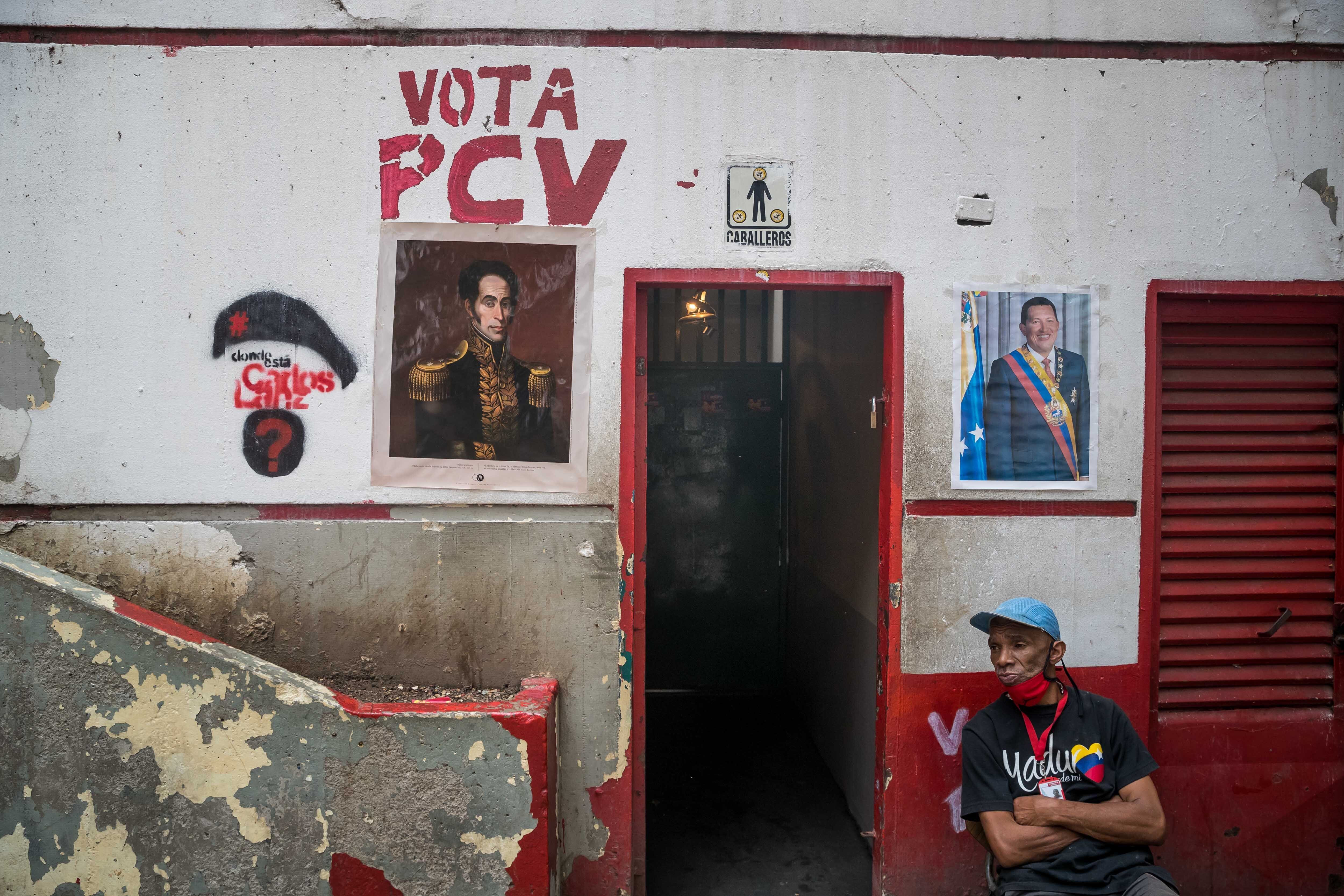 Grafiti del Partido Comunista de Venezuela (PCV), el 26 de noviembre del 2020, en Caracas.