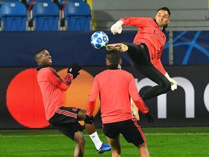 Salto acrobático de Keylor.