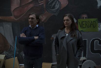 Los peritos Miguel Nieva y Mercedes Doretti.