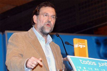 Mariano Rajoy, durante su intervención en un acto del PP en Marbella.