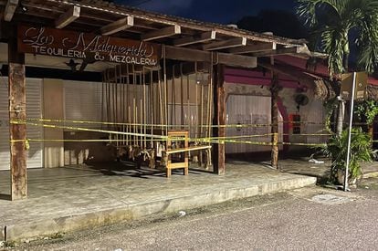 La Malquerida restaurant in Tulum, after the shooting.