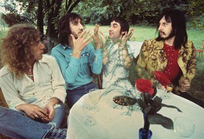 The Who el 15 de juliol del 1971 a Surrey, Anglaterra. D'esquerra a dreta: Roger Daltrey, Pete Townshend, Keith Moon i John Entwistle.