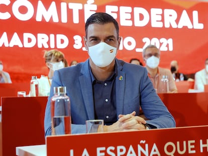 Pedro Sánchez, el pasado sábado durante la reunión del Comité Federal del PSOE.