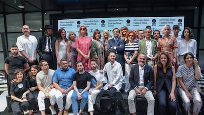 Foto de familia de los diseñadores participantes en la próxima MBFW Madrid.