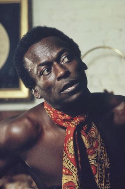 El músico Miles Davis en una imagen promocional de 1970.