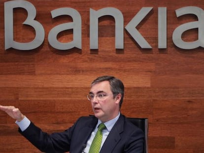 José sevilla, cosejero delegado de Bankia, durante la presentación de los resultados del grupo