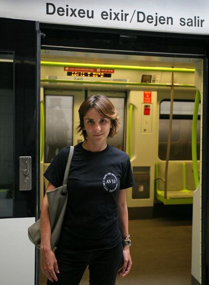 Beatriz Garrote, esta semana en la estación del metro de Torrent.