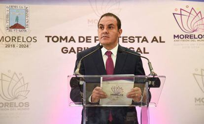 Blanco, durante su toma de protesta.