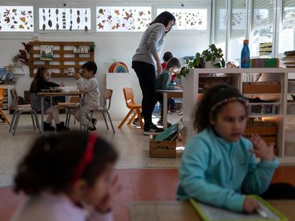 Alumnos de Infantil5 de la escuela Sant Ignasi de Manresa.