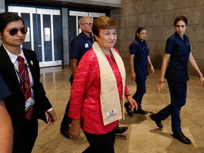 La directora gerente del FMI, Kristalina Georgieva, el pasado 10 de septiembre en Nueva Delhi, donde asistió a la cumbre del G20.