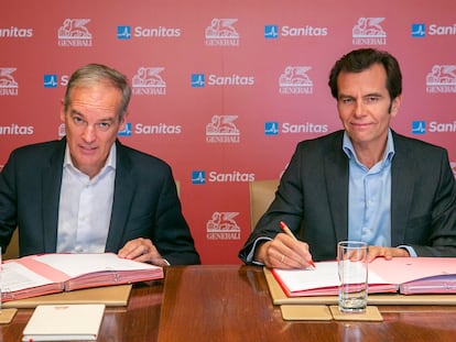 Santiago Villa, consejero delegado de Generali en España (izquierda), e Iñaki Peralta, consejero delegado de Sanitas.