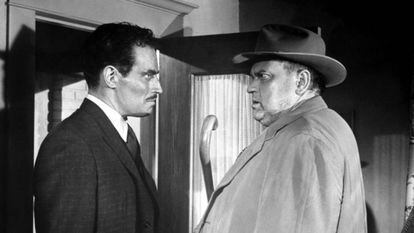 Charlton Heston y Orson Welles, en 'Sed de mal'.