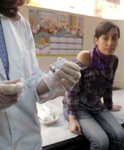Vacunas en el centro de salud Espronceda de Madrid.