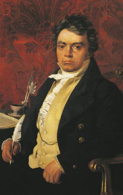 Retrato de Beethoven de autor anónimo.