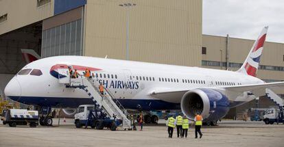 Un Boeing 787 &#039;Dreamliner&#039; en Heathrow, Londres.