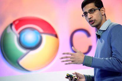 Sundar Pichai, vicepresidente de Chrome, durante la presentación de ayer en San Francisco.