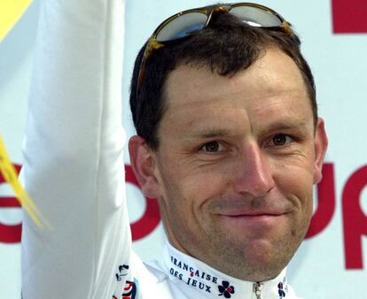 Lance Amstrong en Grenoble, Francia, en 2002.