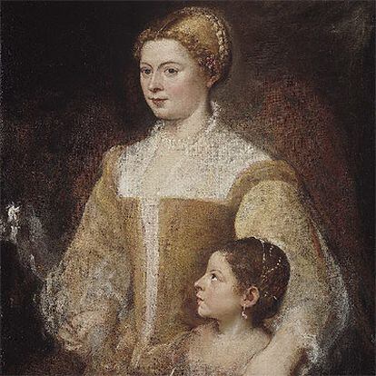 Christie&#39;s espera vender <i>Retrato de dama con su hija</i> de Tiziano por entre 8,6 y 13,7 millones de dólares.