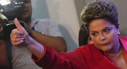 Rousseff en el debate de este domingo.