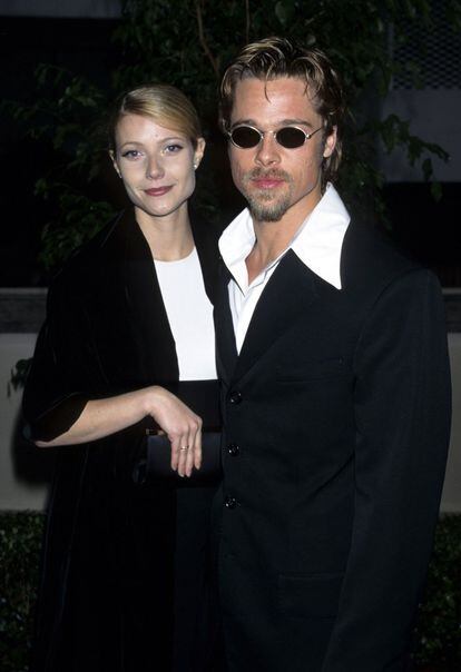 Gwyneth Paltrow y Brad Pitt en 1996. La pareja se había conocido el año anterior en el rodaje de 'Seven' y salieron juntos durante dos años.