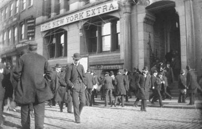 Nueva York a finales del siglo XIX, cuando Verea dirigía su periódico.
