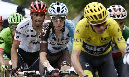 Contador, Bardet (c) y Froome (d) en el Tour.