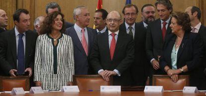 Montoro, en un acto de apoyo al proyecto de Reforma Local.