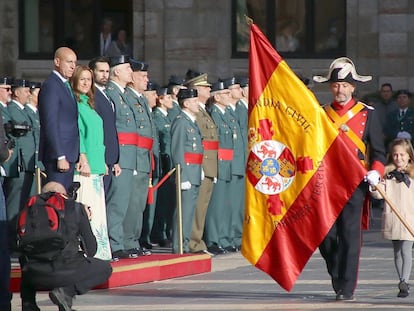 Acto de apertura de la semana institucional con motivo de la patrona de la Guardia Civil, en León, el 3 de octubre.