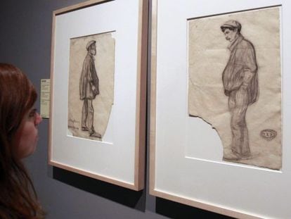 "Hombre con las manos en los bolsillos", obra que se puede ver en la exposición que inaugura el Museo Picasso de Barcelona.