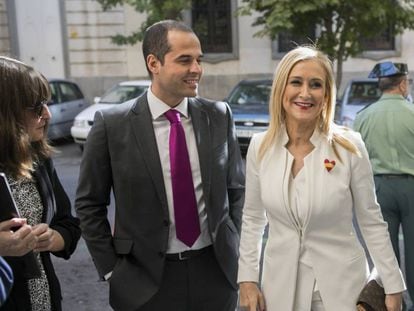 Ignacio Aguado, l&iacute;der de Ciudadanos, junto a Cifuentes en la apertura del a&ntilde;o judicial en el Tribunal Superior de Justicia de Madrid.