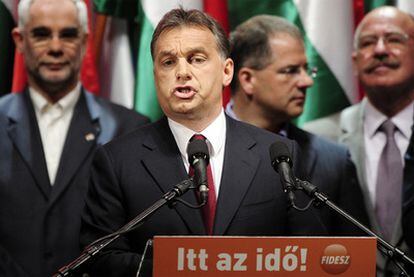 Viktor Orban, después de conocerse los resultados.