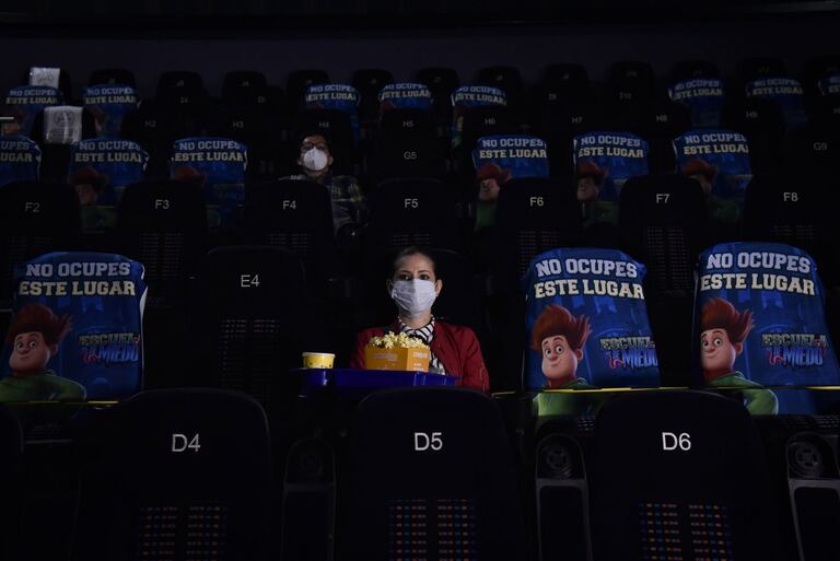 Una sala de cine medio vacía en la Ciudad de México en agosto de 2020.