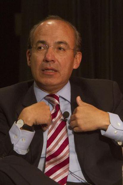 Felipe Calderón, el 9 de noviembre en Nueva York.