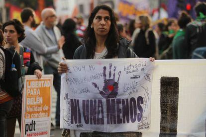 Manifestantes piden en Buenos Aires en agosto de 2016 la liberaci&oacute;n de Bel&eacute;n cuando llevaba m&aacute;s de dos a&ntilde;os presa por aborto.