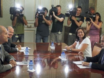 Chaves, Zarr&iacute;as, Moreno y Gri&ntilde;&aacute;n, en agosto de 2011.