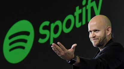 Daniel Ek, CEO de Spotify, en una charla en Tokio.