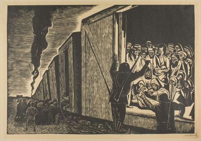 'Deportación hacia la muerte' (1942), de Leopoldo Méndez. 