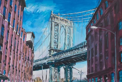 El puente de Manhattan desde uno de los rincones más 'instagrameados', en una de las muchas versiones que ha hecho Bob Dylan. |