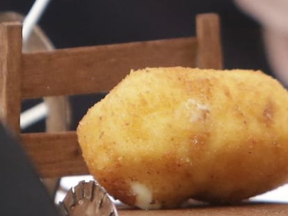 Croqueta del restaurante Solana, ganadora del concurso de Madrid Fusión.