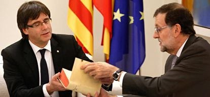 Carles Puigdemont y Mariano Rajoy, este mi&eacute;rcoles.