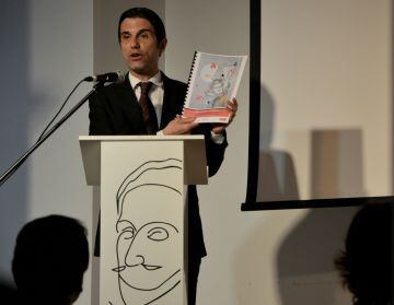El alcalde de la ciudad complutense, Javier Rodríguez Palacios, durante la presentación de la programación.