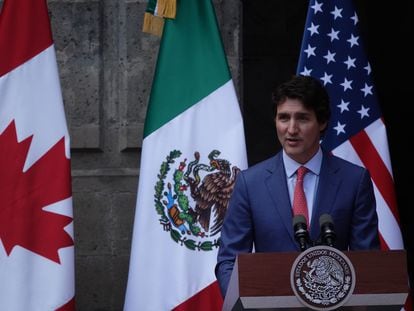 Justin Trudeau tras la celebración de la décima Cumbre de Líderes de América del Norte, en Ciudad de México, en enero de 2023.